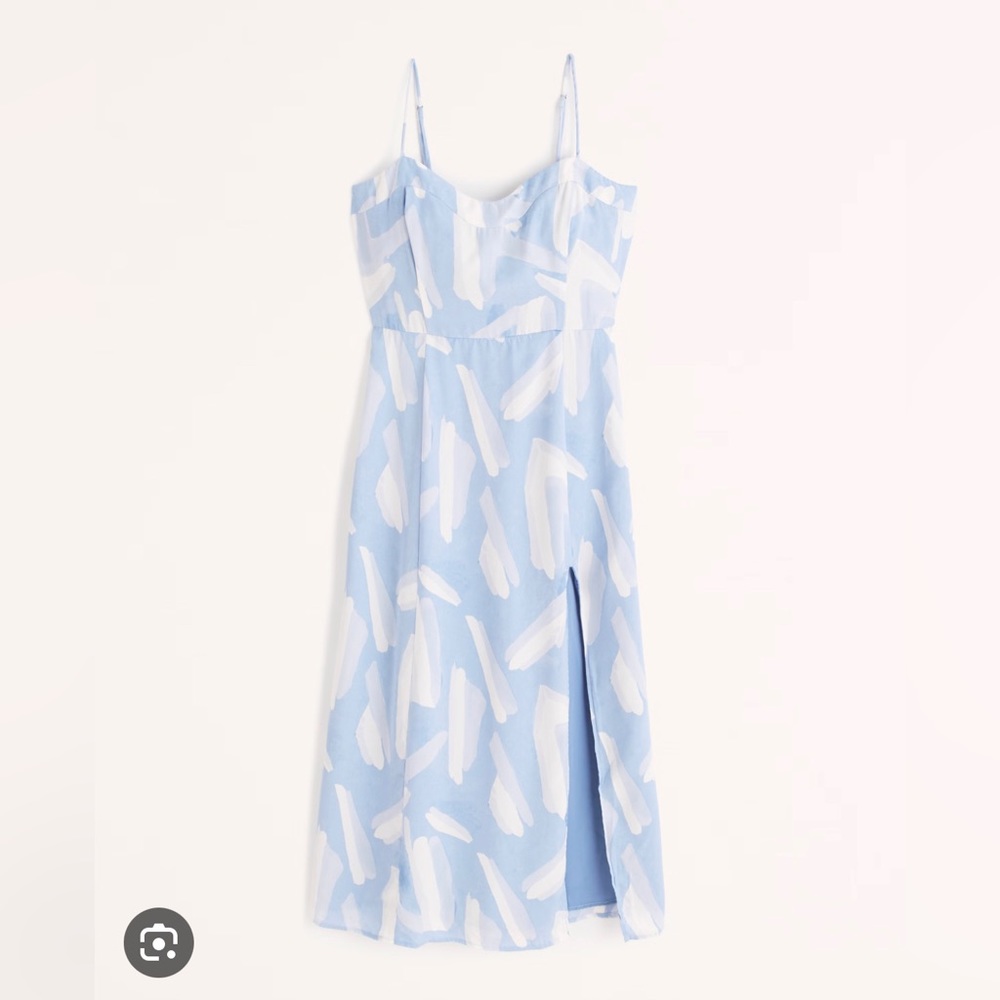 ABERCROMBIE CLEAN HIGH SLIT MIDI DRESS